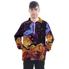 Nebula Starry Night Skies Abstract Art Men s Half Zip Pullover by CrypticFragmentsDesign