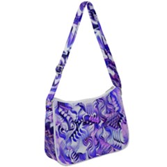 Weeping Wisteria Fantasy Gardens Pastel Abstract Zip Up Shoulder Bag by CrypticFragmentsDesign