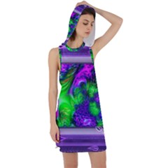 Feathery Winds Racer Back Hoodie Dress by LW41021