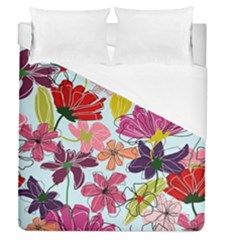 Flower Pattern Duvet Cover (queen Size) by Galinka