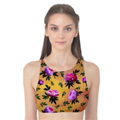 Delicate Peonies Tank Bikini Top by SychEva