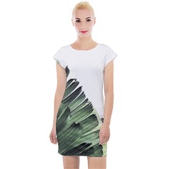 Banana Leaves Cap Sleeve Bodycon Dress by goljakoff