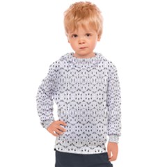 Modern Geometric Black And White Print Pattern Kids  Hooded Pullover by dflcprintsclothing