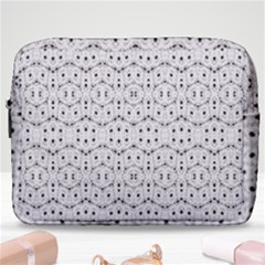 Modern Geometric Black And White Print Pattern Make Up Pouch (large) by dflcprintsclothing