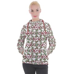 Multicolored Texture Print Pattern Women s Hooded Pullover by dflcprintsclothing