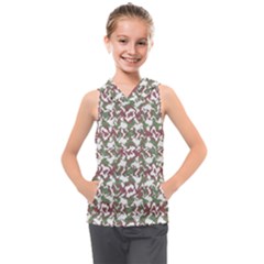 Multicolored Texture Print Pattern Kids  Sleeveless Hoodie by dflcprintsclothing