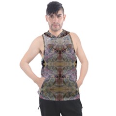 Marbling Ornate Men s Sleeveless Hoodie by kaleidomarblingart