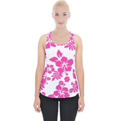 Hibiscus Pattern Pink Piece Up Tank Top by GrowBasket