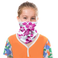 Hibiscus Pattern Pink Face Covering Bandana (kids) by GrowBasket