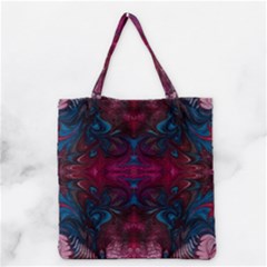 The Dragon s Flames Grocery Tote Bag by kaleidomarblingart