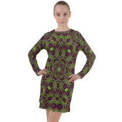 Greenspring Long Sleeve Hoodie Dress