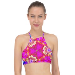 Pink Beauty Racer Front Bikini Top by LW323