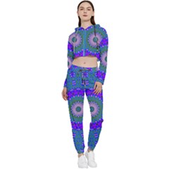 Bluebelle Cropped Zip Up Lounge Set