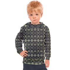 Geometric Textured Ethnic Pattern 1 Kids  Hooded Pullover by dflcprintsclothing