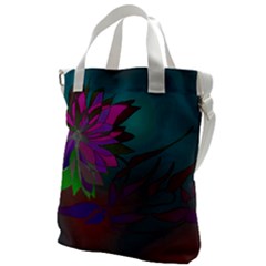 Evening Bloom Canvas Messenger Bag