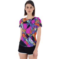 Abstract 2 Back Cut Out Sport Tee by LW323