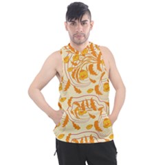 Folk Floral Pattern  Abstract Flowers Surface Design  Seamless Pattern Men s Sleeveless Hoodie by Eskimos