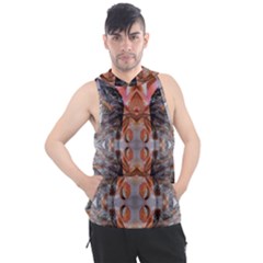 Abstract Marbling Symmetry Men s Sleeveless Hoodie by kaleidomarblingart