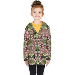 Shrubs Repeats Kids  Double Breasted Button Coat by kaleidomarblingart