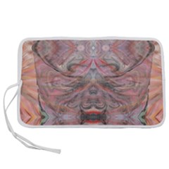 Pink Arabesque Iv Pen Storage Case (l) by kaleidomarblingart