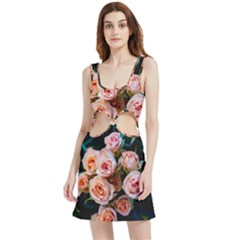 Sweet Roses Velvet Cutout Dress by LW323