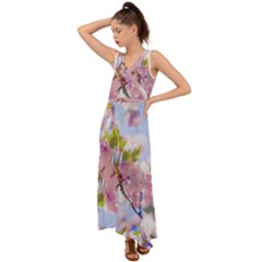 Bloom V-neck Chiffon Maxi Dress by LW323