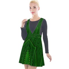 Freshspring3 Plunge Pinafore Velour Dress by LW323