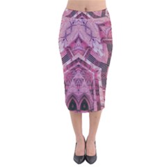 Godsglory1 Velvet Midi Pencil Skirt