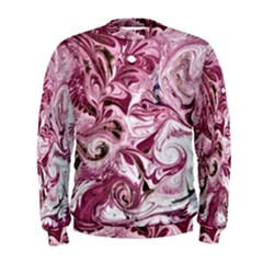 Dusty Pink Marbling Men s Sweatshirt by kaleidomarblingart