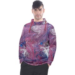 Violet Feathers Men s Pullover Hoodie by kaleidomarblingart