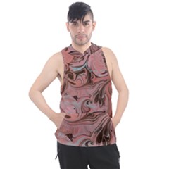 Pink Swirls Men s Sleeveless Hoodie by kaleidomarblingart