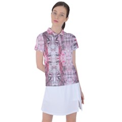 Pink On Grey I Repeats Women s Polo Tee