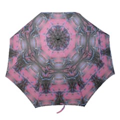 Grey Pink Module  Folding Umbrellas by kaleidomarblingart