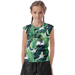 Banana Leaves Kids  Raglan Cap Sleeve Tee