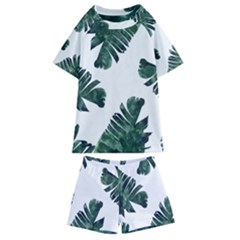 Banana Leaves Kids  Swim Tee And Shorts Set by goljakoff