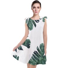 Banana Leaves Tie Up Tunic Dress by goljakoff