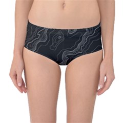 Topography Map Mid-waist Bikini Bottoms by goljakoff