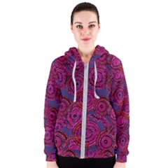 Unusual Circles  Abstraction Women s Zipper Hoodie by SychEva