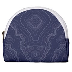 Blue Topography Horseshoe Style Canvas Pouch by goljakoff