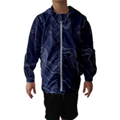 Topography Map Kids  Hooded Windbreaker by goljakoff