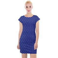 Stars Blue Ink Cap Sleeve Bodycon Dress by goljakoff