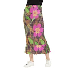 Jungle Floral Maxi Fishtail Chiffon Skirt