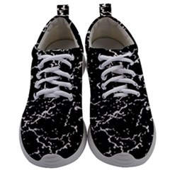 Black And White Grunge Abstract Print Mens Athletic Shoes