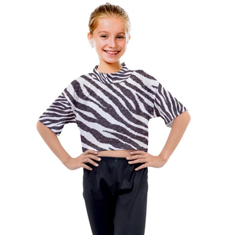 Zebra Kids Mock Neck Tee by PollyParadise