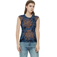 Fractal Galaxy Women s Raglan Cap Sleeve Tee by MRNStudios