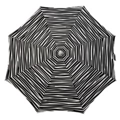 Zebra Stripes, Black And White Asymmetric Lines, Wildlife Pattern Straight Umbrellas