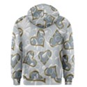   Gold hearts on a blue background Men s Zipper Hoodie View2