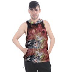 Space Men s Sleeveless Hoodie by LW323