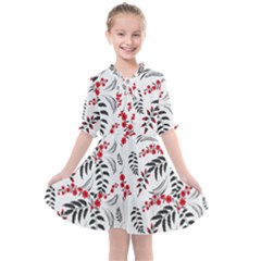 Folk Floral Pattern  Flowers Abstract Surface Design  Seamless Pattern Kids  All Frills Chiffon Dress by Eskimos