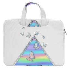 Minimal Holographic Butterflies Macbook Pro Double Pocket Laptop Bag (large)